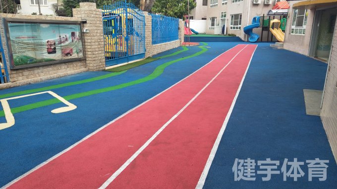 深圳市中华和星幼儿园地面EPDM塑胶颗粒施工